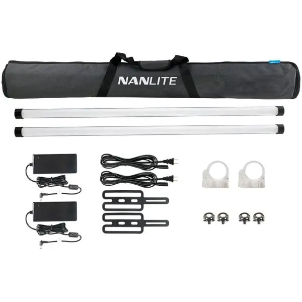 Nanlite PavoTube II 30X RGBWW LED Pixel Tube 2-Light Kit with Internal Battery