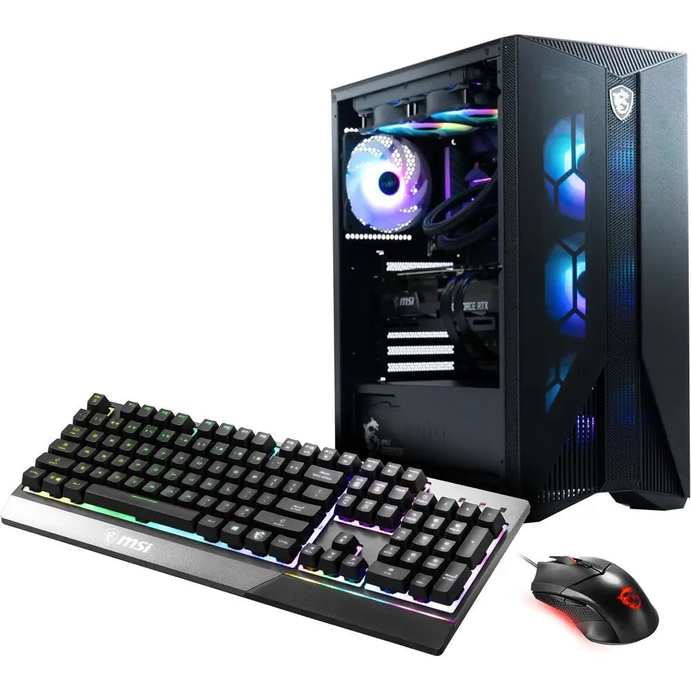 MSI Aegis RS 12TF-254US Gaming Desktop Computer - Intel Core i7 12th Gen i7-12700K Dodeca-core (12 Core) 3.60 GHz - 32 GB RAM DDR5 SDRAM - 2 TB HDD - 1 TB M.2 PCI Express NVMe SSD - Tower - Black
