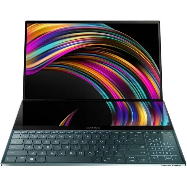 ASUS - ZenBook Pro Duo 15.6" 4K Ultra HD Touch-Screen Laptop - Intel Core i9 - 32GB Memory - NVIDIA GeForce RTX 2060 - 1TB SSD