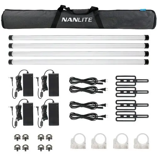 Nanlite PavoTube II 30X RGBWW LED Pixel Tube 4-Light Kit with Internal Battery