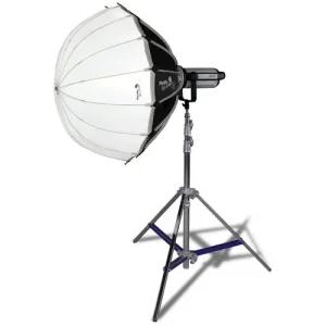 Phottix G-Capsule Softbox 85cm with Bowens mount and diffusion panel attached for studio lighting setups