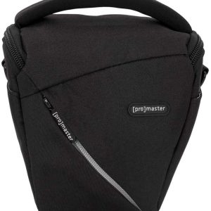 ProMaster Impulse Medium, Large, Holster Bag in black with a compact camera storage design and weather-resistant construction.