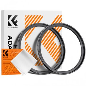 K&F Concept 77-82mm (2 Pcs) Step-Up Ring Adapter, ND CPL UV Lens Filter