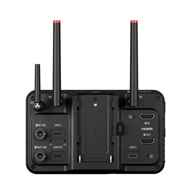 A compact 5-inch Atomos Ninja TX monitor-recorder with SDI, HDMI, and touchscreen display