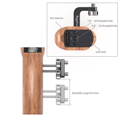 SmallRig Wooden Universal Side Handle 2093